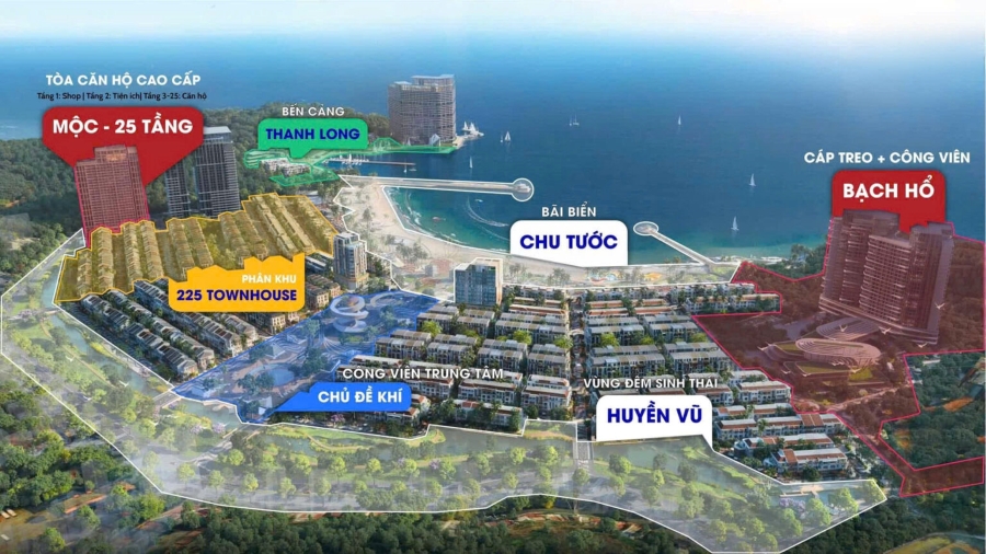 Vị trí tòa The Xanh 2 SunGroup Cát Bà Vị trí tòa The Xanh 2 SunGroup Cát Bà